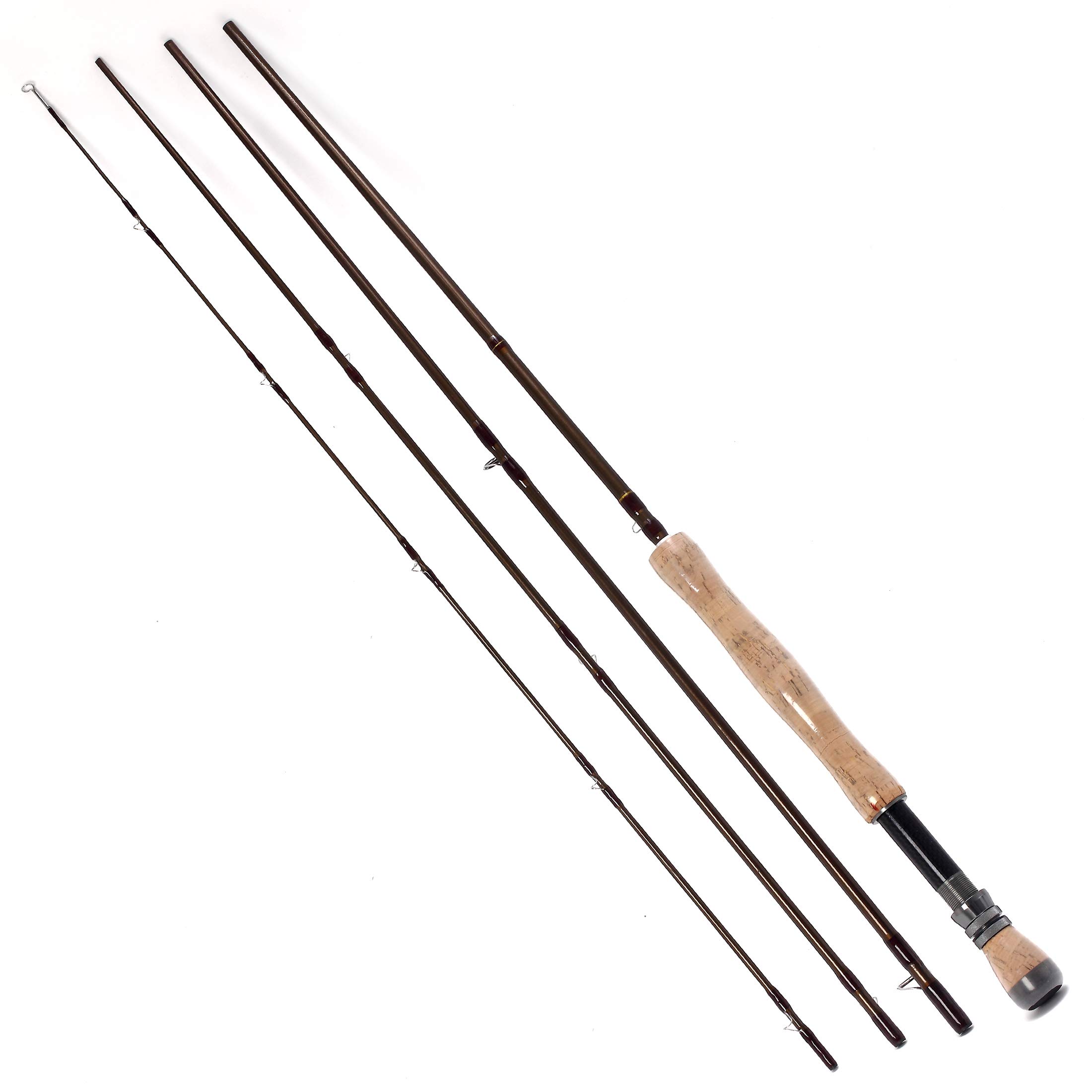 Fly Fishing Rod 9ft 4 Sections 7-8wt Fly Rod Carbon Fiber Blanks Light Weight Medium Fast Action Freshwater Fishing, fly904 7-8