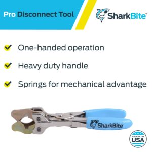 SharkBite 3/8 Inch to 1 Inch Pro Push to Connect Disconnect Tool, PEX Pipe, Copper, CPVC, PE-RT, HDPE, PROD3810