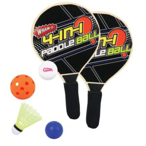 wham-o game time ultimate paddle ball 4 in 1