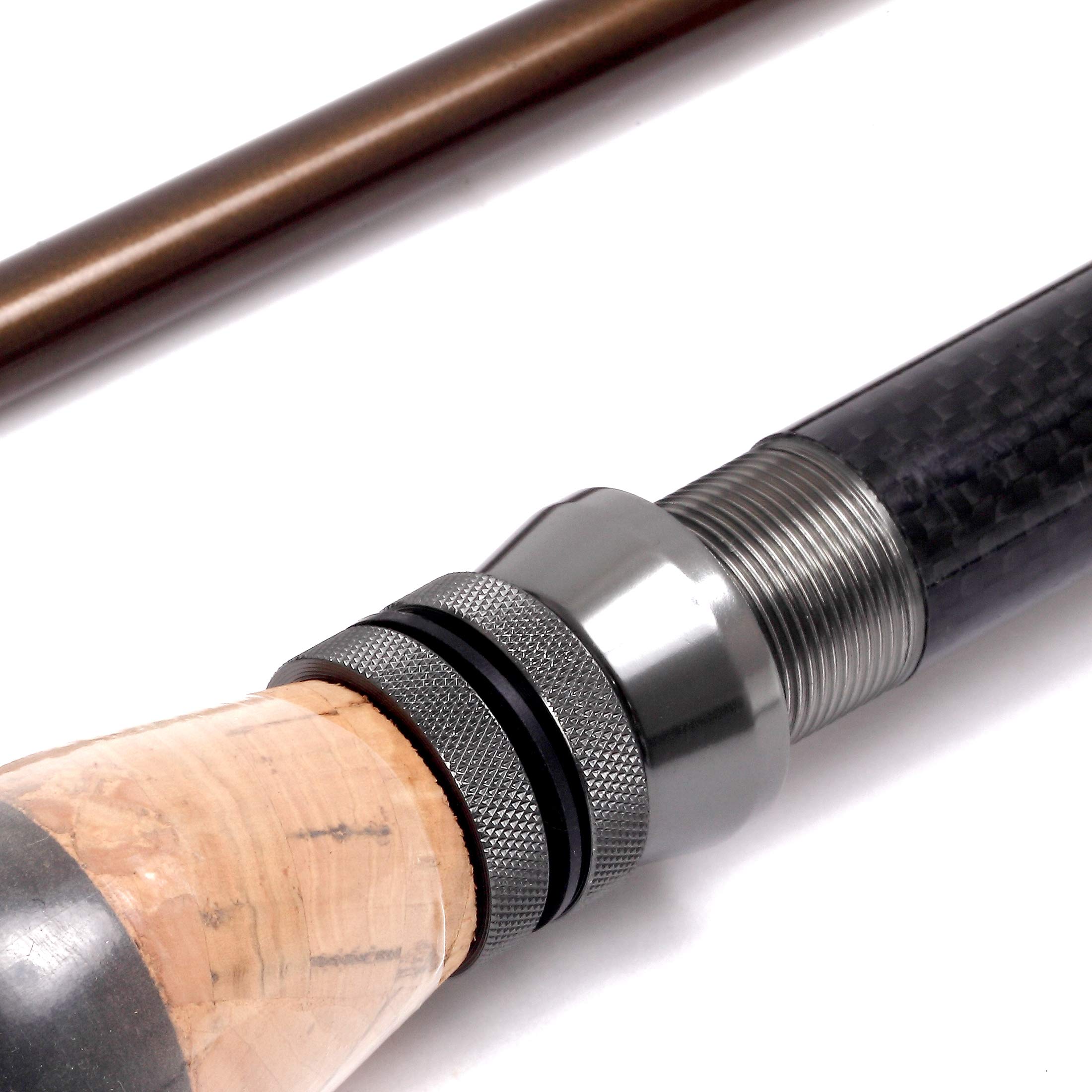 Fly Fishing Rod 9ft 4 Sections 7-8wt Fly Rod Carbon Fiber Blanks Light Weight Medium Fast Action Freshwater Fishing, fly904 7-8