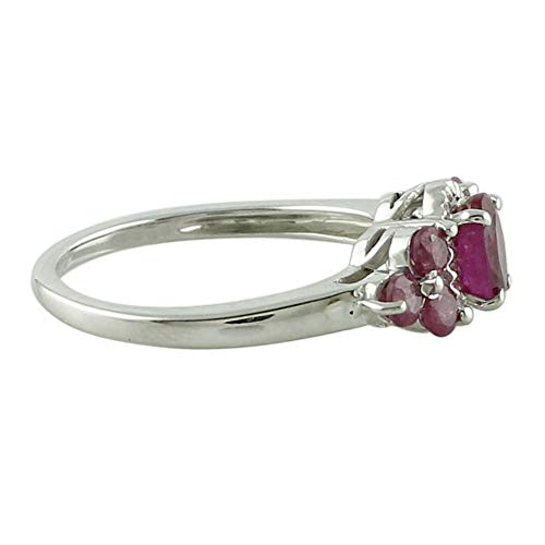 Carillon Ruby Gf Oval Shape Natural Non-Treated Gemstone 925 Sterling Silver Ring Engagement Jewelry for Women & Men