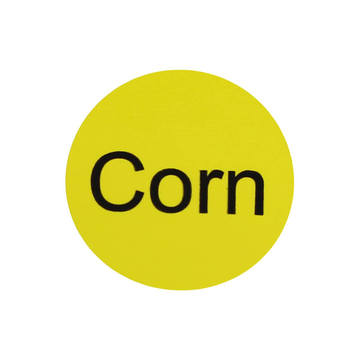 Yellow Corn Deli Labels 1 Inch Round Circle Dot 500 Total Adhesive Stickers