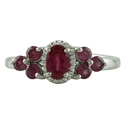 Carillon Ruby Gf Oval Shape Natural Non-Treated Gemstone 925 Sterling Silver Ring Engagement Jewelry for Women & Men