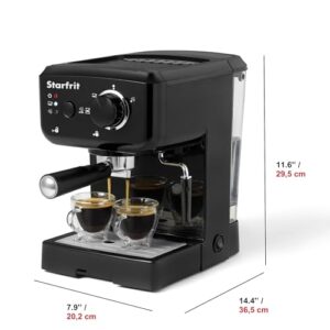 Starfrit 024005-001-0000 Cappuccino Espresso Machine, Standard, Black