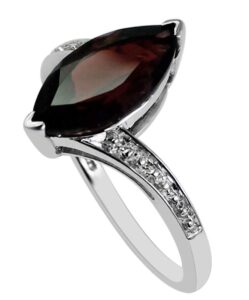 carillon 3.64 carat red garnet marquise shape natural non-treated gemstone 925 sterling silver ring engagement jewelry for women & men