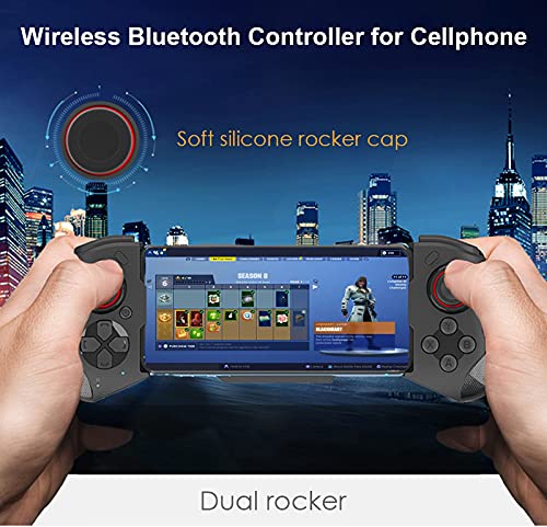 Megadream Mobile Gaming Controller for iPhone iOS Android PC Wireless Gamepad Joystick for iPhone 15/14/12/11, iPad, MacBook, Samsung Galaxy S22/S21/S20, TCL, Tablet, PC - 18+ Hour Battery Life - COD