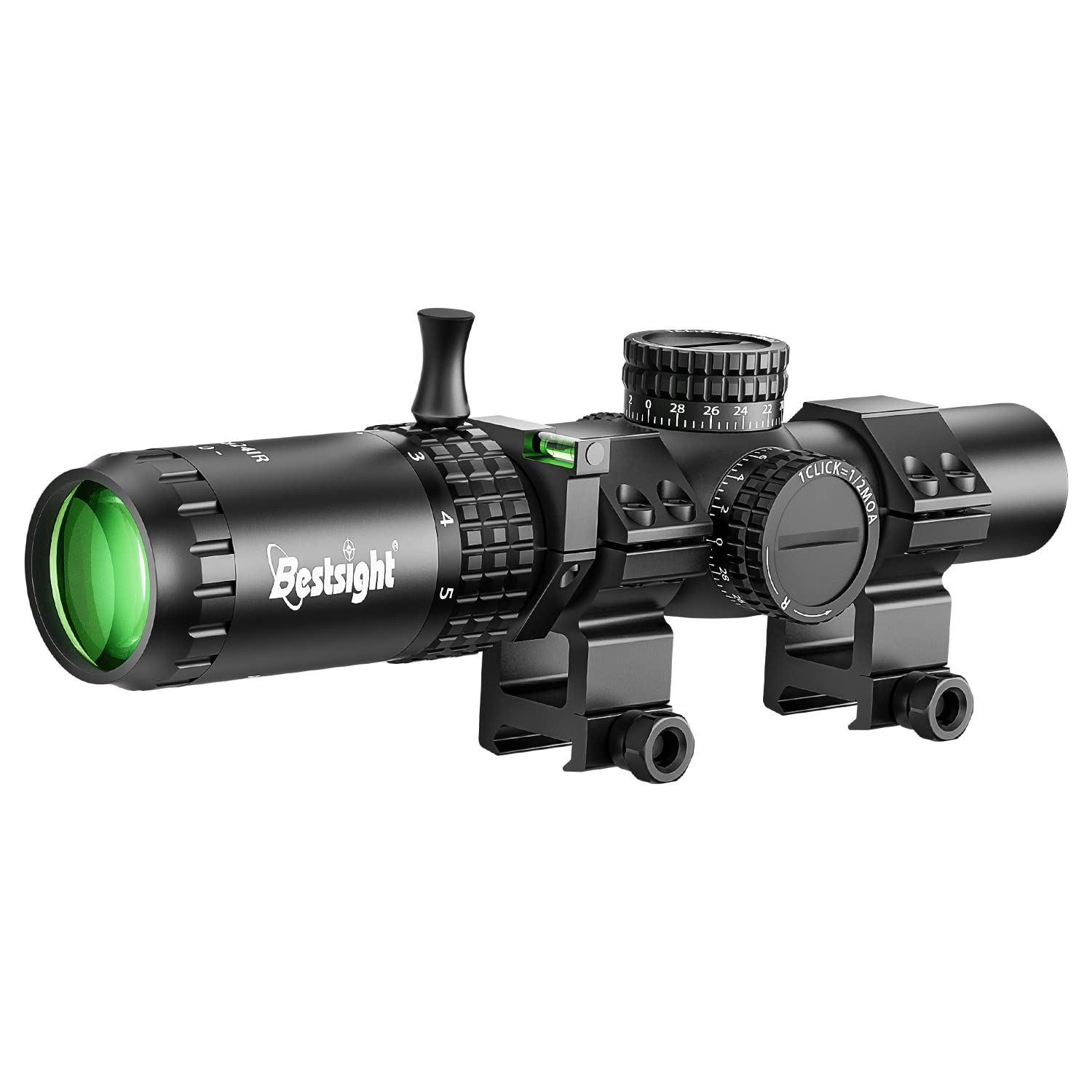 BESTSIGHT 1-5X24 LPVO Rifle Scope,Fully Multi-Coated Lens,Wind and Elevation Adjust, 30mm Diameter,Milling Reticle(Variable Power,sfp,) Low Power Variable Optic Scope (lpvo Scope)