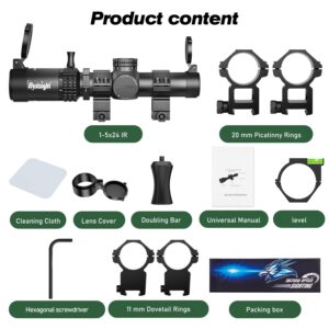 BESTSIGHT 1-5X24 LPVO Rifle Scope,Fully Multi-Coated Lens,Wind and Elevation Adjust, 30mm Diameter,Milling Reticle(Variable Power,sfp,) Low Power Variable Optic Scope (lpvo Scope)