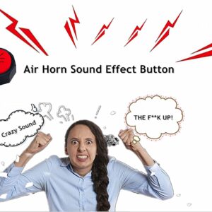 RIBOSY Air Horn Button - DJ Horn Sound Effect - Funny Gag Gifts - Noise Maker - Add Extra Fun to Your Life