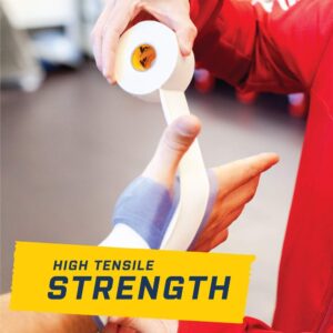 Howies White Athletic Tape Bulk - 8 Rolls 1" x 15yd Pro Grade Strength Sports Tape, Easy Tear, No Sticky Residue! Single Roll Premium Quality for Athletes and Medical Trainers (45 Feet)