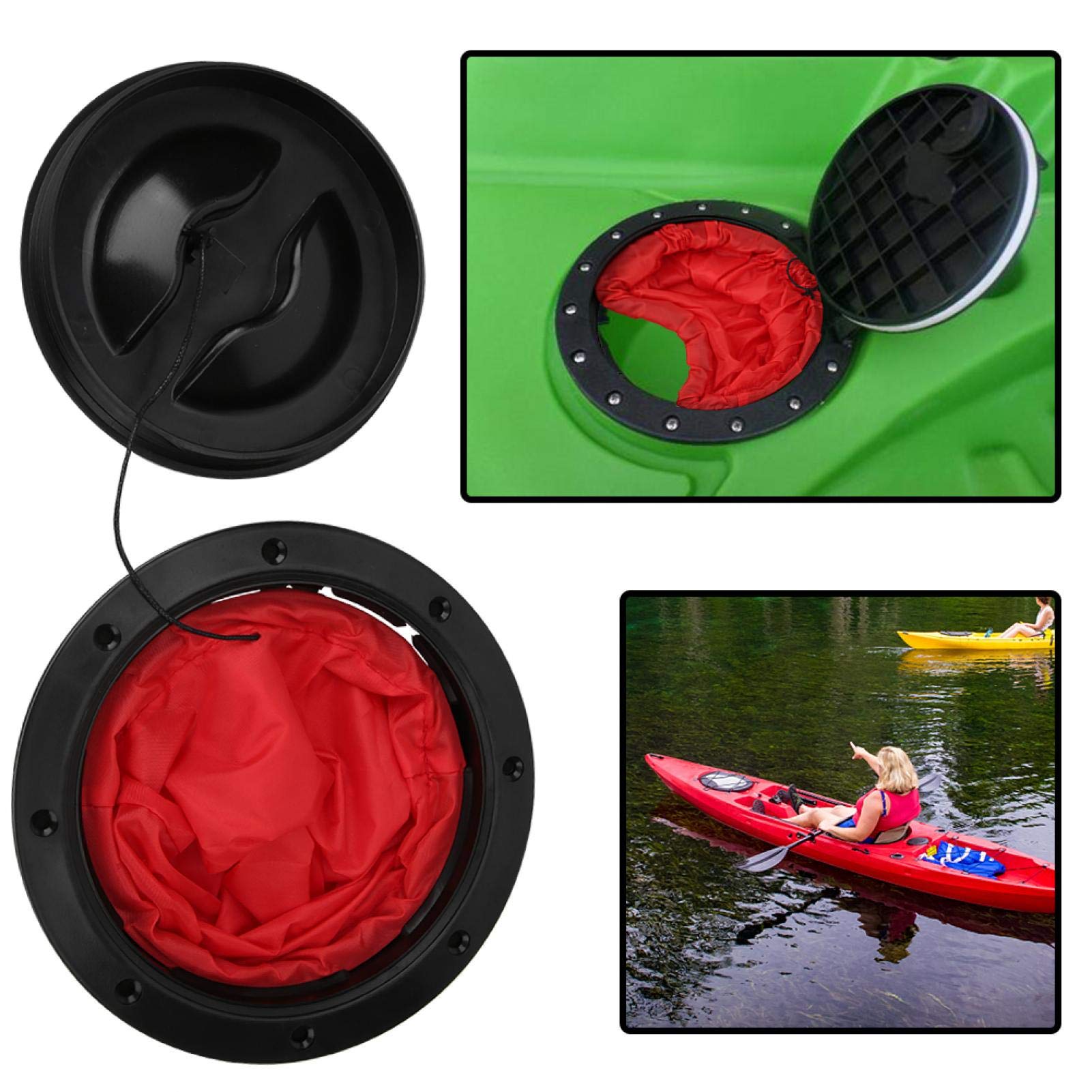 Boating OUKENS Boat Sealing Hatchs Cover, Round Circular Type Lid Waterproof Kayak Accessories W/Storage