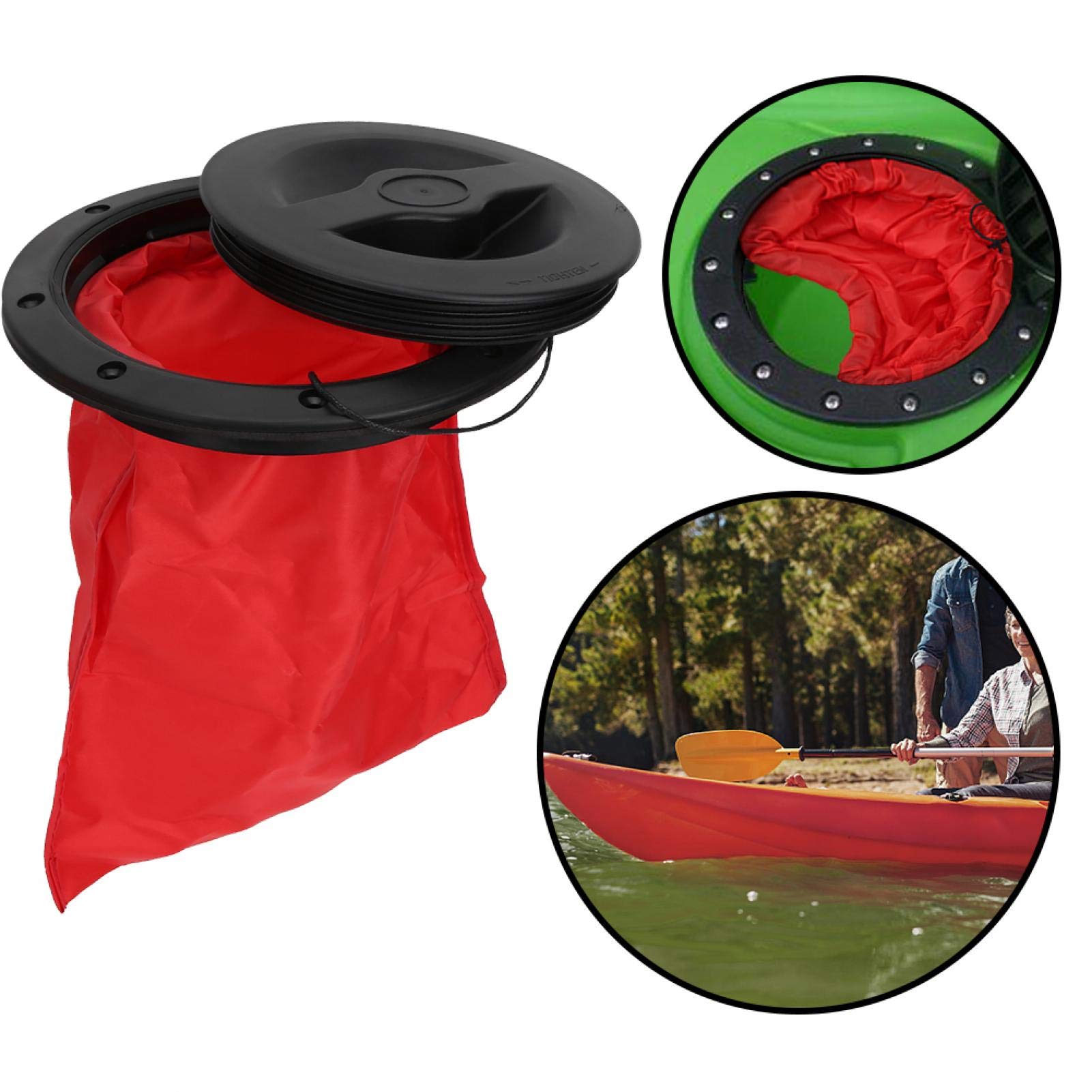 Boating OUKENS Boat Sealing Hatchs Cover, Round Circular Type Lid Waterproof Kayak Accessories W/Storage