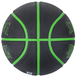 Spalding Basketball Street Phantom Black x Green No. 7 Basketball Basket