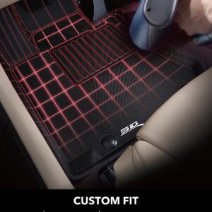 3D MAXpider Custom Fit Kagu Floor Mat (Black) Compatible with Ford Mustang Mach-E 2021-2024 - Full Set