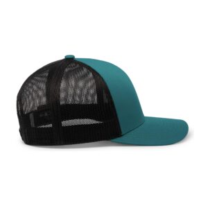 Pacific Headwear Snapback Trucker: Stylish Unisex Cap for All-Day Comfort, Jaguar Teal/Charcoal/Jaguar Teal OS