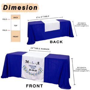 Skartam Custom Table Runner with Business Logo Up to 36"x72" Personalized Customized Tablecloth Runners for Wedding Tradeshow Events (36"x72")