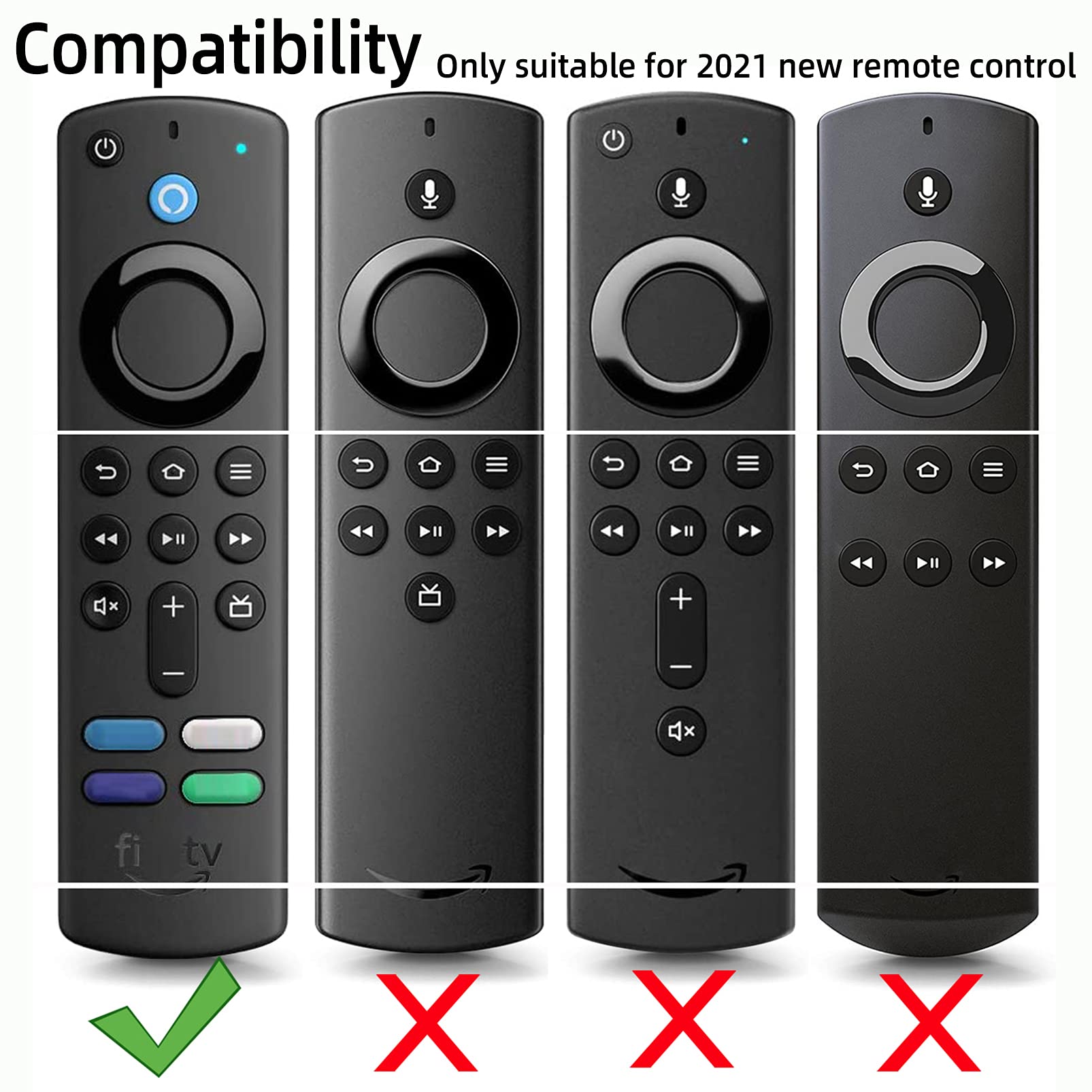 Silicone Remote Cover for Fire TV Stick 4K (2nd Gen) 2023, Fire TV Stick (3rd Gen) 2021,Fire TV Stick 4k&4K Max (2021 Release) Silicone Protective Case with Lanyard(Midnight Blue)