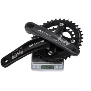 BUCKLOS Double/Triple 64/104 BCD Square Taper Bike Crankset - 2x/3x Mountian Bike MTB 170mm Bicycle Cranksets with 22/24/26/32/38/42/44T Chainring for 8/9/10 Speed