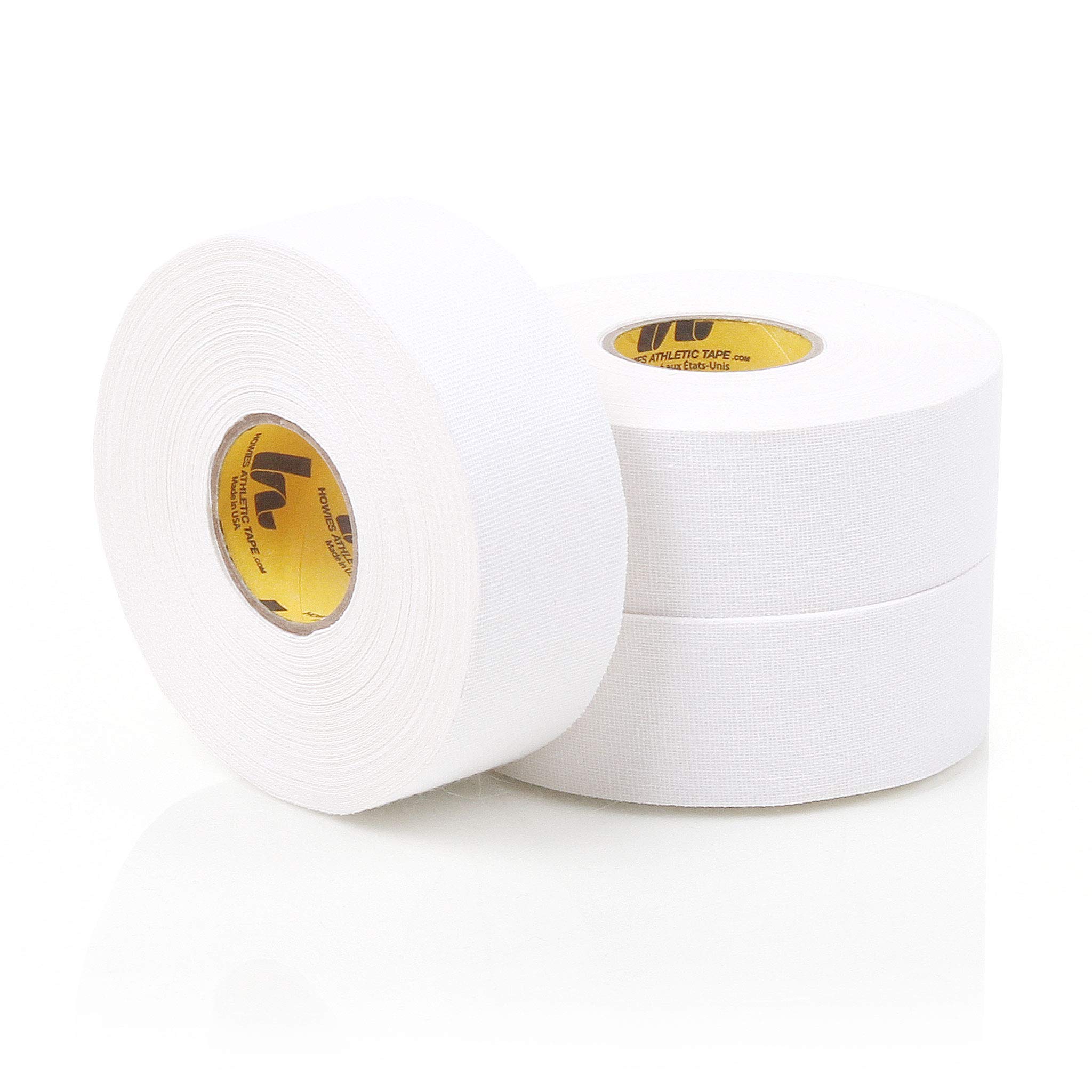 Howies White Athletic Tape Bulk - 8 Rolls 1" x 15yd Pro Grade Strength Sports Tape, Easy Tear, No Sticky Residue! Single Roll Premium Quality for Athletes and Medical Trainers (45 Feet)