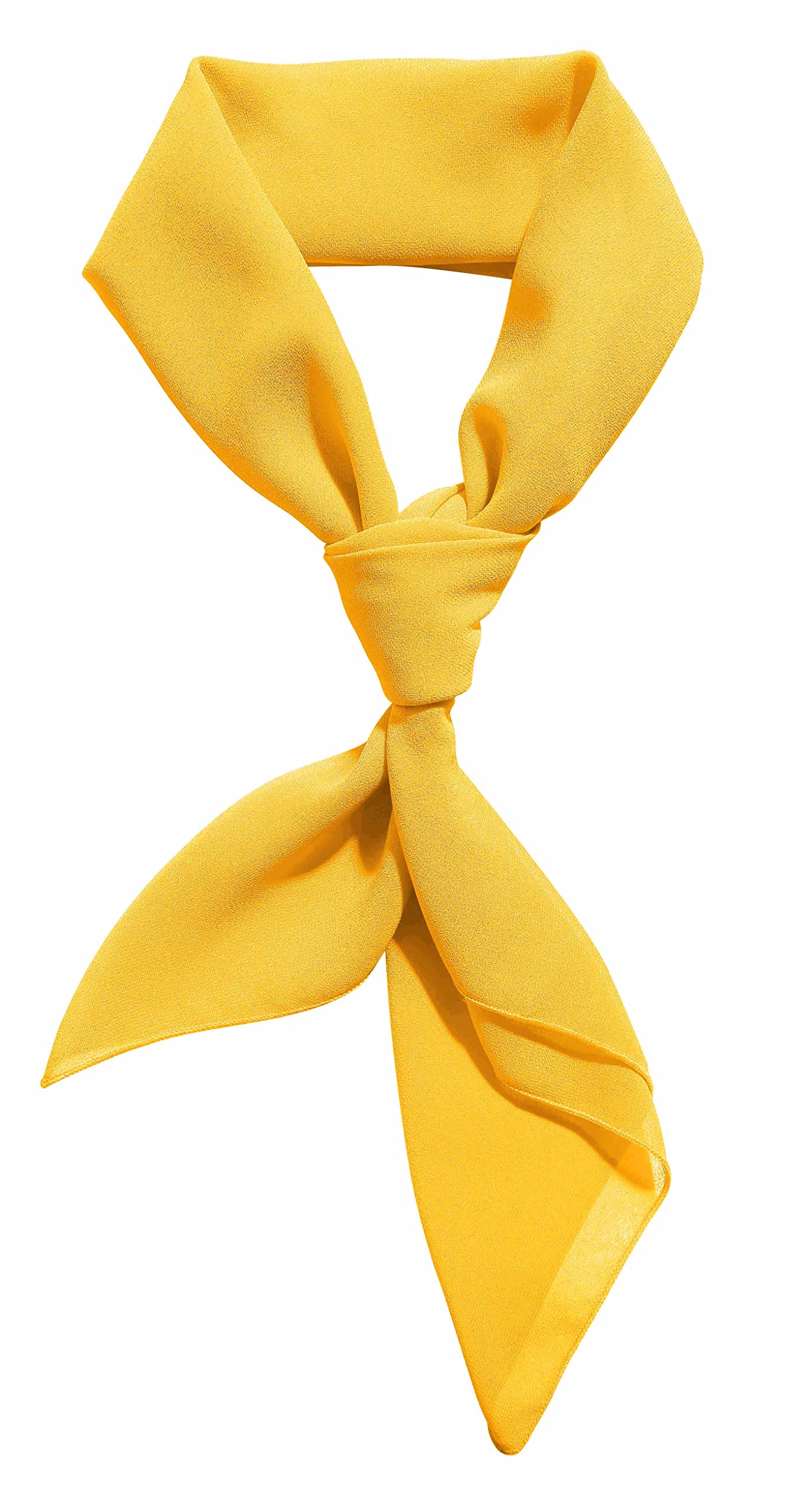 Yellow Scarf Neck Scarves Hair Ascot 50s Women Men Costumes Accessories