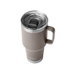 yeti rambler 30 oz travel mug, stainless steel, vacuum insulated with stronghold lid, sharptail taupe