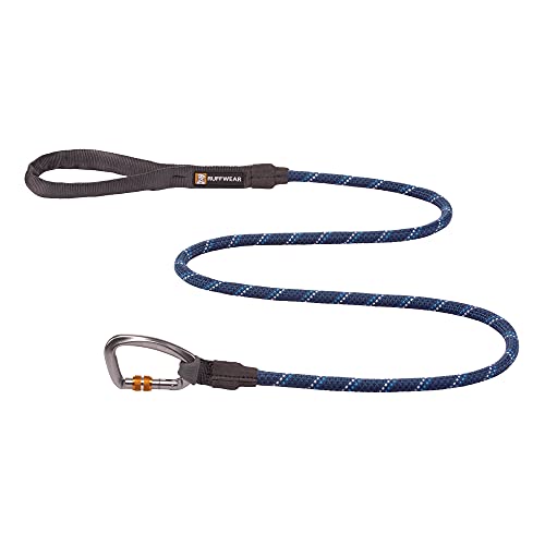 Ruffwear, Knot-a-Leash Dog Leash, Reflective Rope Lead with Carabiner, Blue Moon, Large