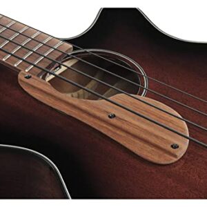 Ibanez AEGB24E Acoustic Electric Bass, Mahogany Sunburst Gloss