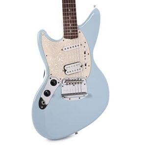 Fender Kurt Cobain Jag-Stang Electric Guitar, with 2-Year Warranty, Sonic Blue, Rosewood Fingerboard, Left-Handed