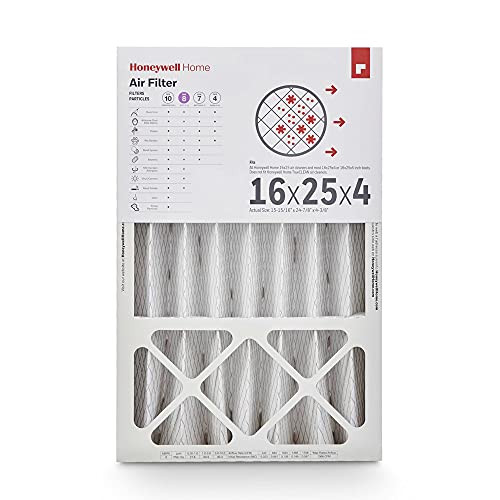 Honeywell Home 16x25x4 MERV 8, AC Furnace Air Filter, 1 PACK (CF408F1625-1PKAM)(Actual Dimensions: 15.63 x 24.75 x 4.38 in.) 1 Filter