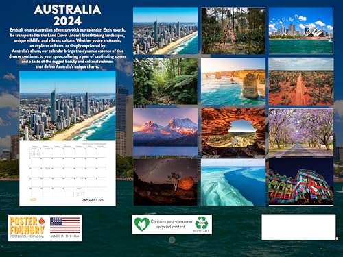 Australia Calendar 2025 Monthly Wall Calender 12 Month