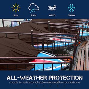 Tarps Heavy Duty Waterproof - Tarp Cover Brown/Silver, Thick Material, Tear Proof, UV Resistant, Heavy Duty Edges, Boat Tent, RV or Pool Cover 10x12