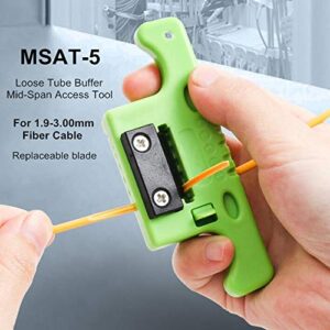 WATFOERS MSAT-5 FTTH Fiber Optic Stripping 1.9-3Mm MSAT 5 Access Tool Loose Buffer Tube Stripper, Green