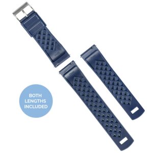 BARTON WATCH BANDS, 23mm Navy Blue - Tropical-Style Watch Bands - Quick Release - Choose Strap Color & Width