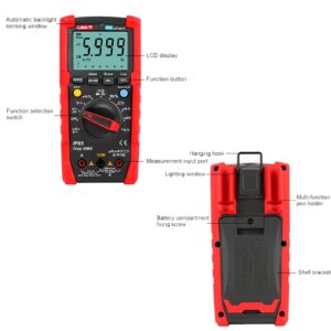 UNI-T UT191T Professional Multimeter IP65, 2m Drop Proof CE/GS/cTUVus Certified multimeter CAT III 600V