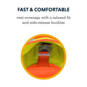 Ruffwear, Lumenglow High-Vis Dog Jacket, High-Visibility Protection for Day and Night, Blaze Orange, Small