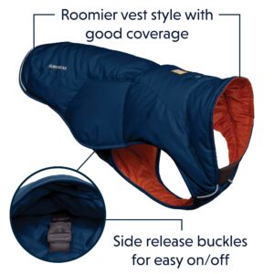 Ruffwear, Quinzee Insulated, Water-Resistant Jacket for Dogs with Stuff Sack, Blue Moon, Medium