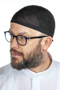 ihvan online turkish muslim lux knitting kufi hats for men, taqiya, takke, peci, islamic caps, islamic gifts, standart size, black