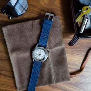 BARTON WATCH BANDS, 23mm Navy Blue - Tropical-Style Watch Bands - Quick Release - Choose Strap Color & Width