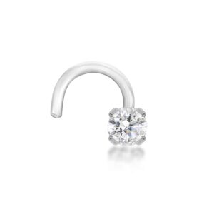 lavari jewelers 20 gauge 0.05 carat lab grown diamond curved screw nose ring in 14k white gold (d-e, i2-i3, cttw) 2.4 mm