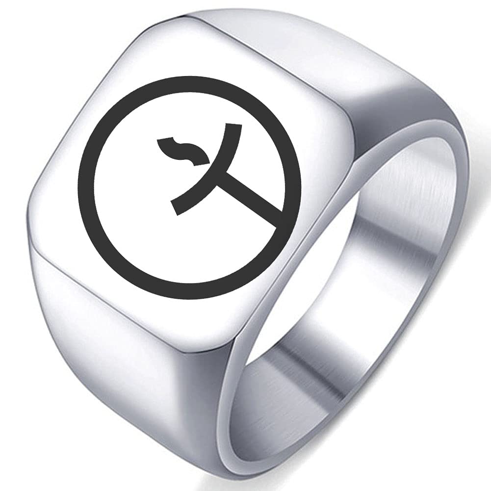 Dacai Christianity Flaming Chalice Uuism Unitarian Universalism Engraved Symbol Stainless Steel Men Women Jewelry Ring