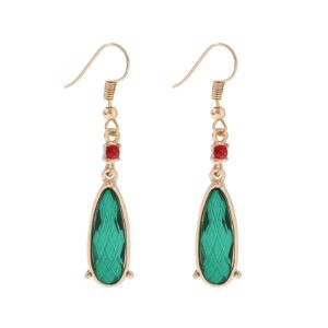 howl's green crystal drop earrings cosplay, anime costume pendant dangle earrings, green water drop ear accessories gifts