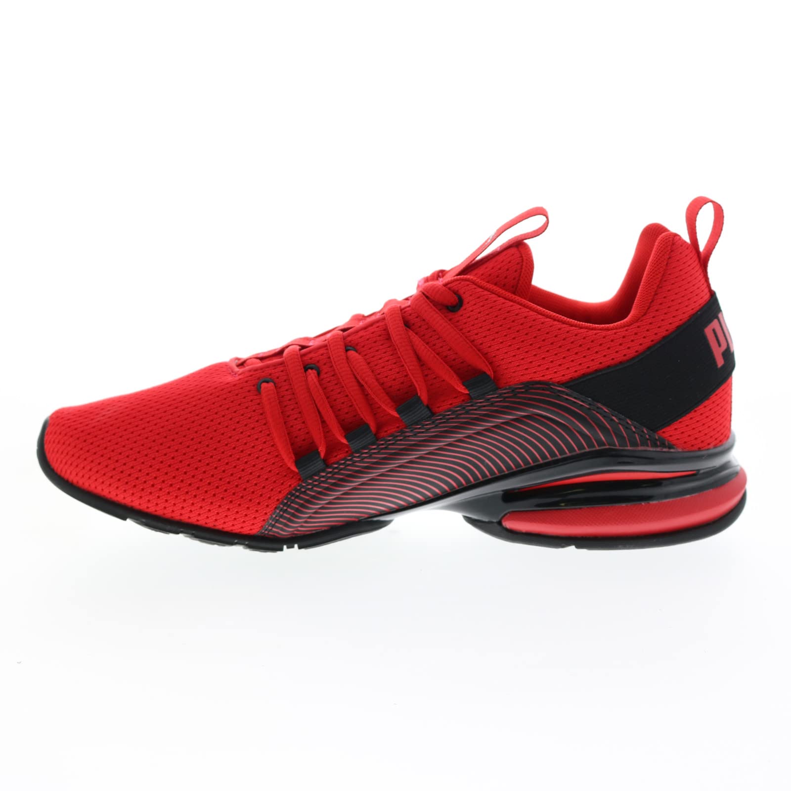 Puma Men's Axelion Interest Stripe Running Shoe High Risk Red/Puma Black 9.5