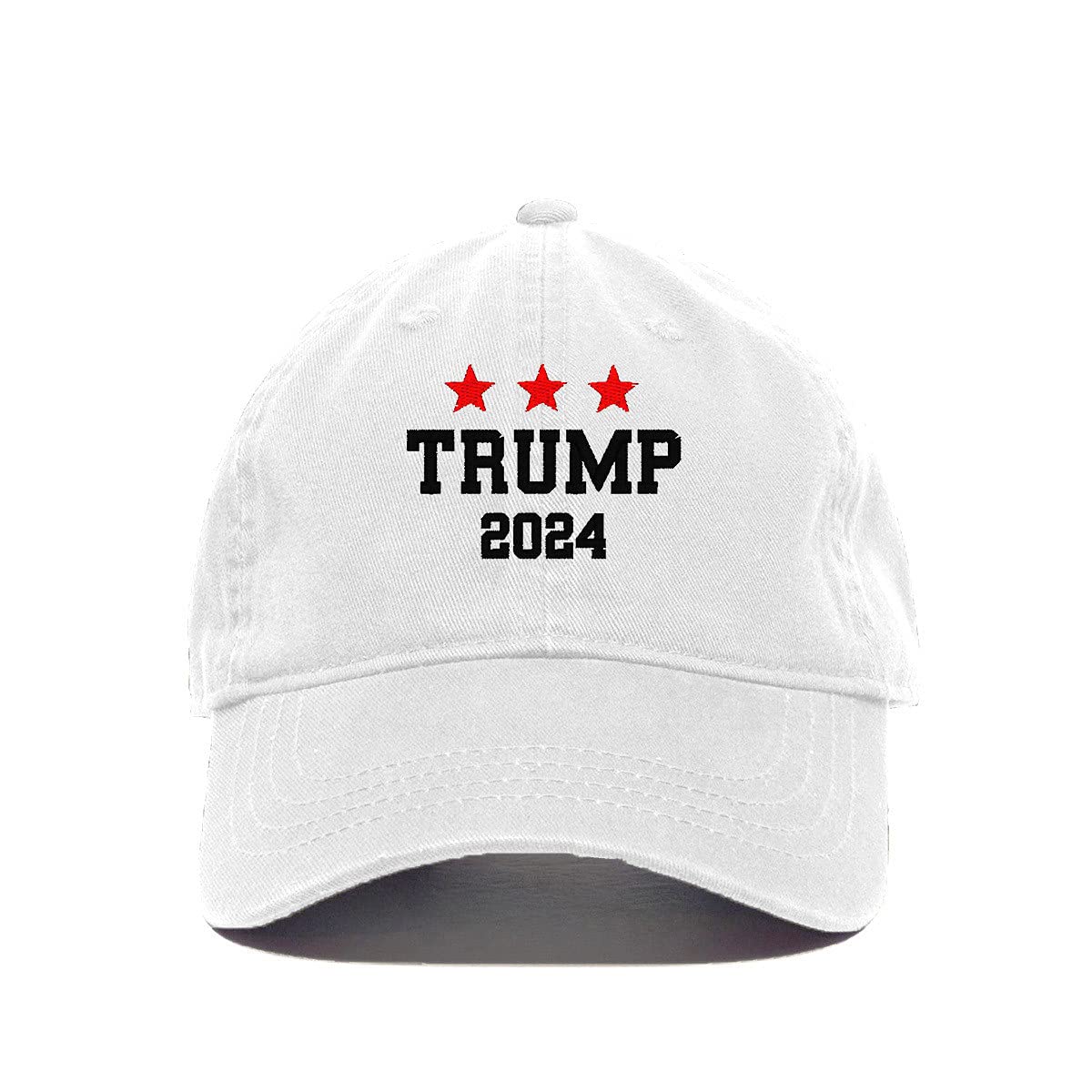 Tech Design Trump 2024 MAGA Election Republican Baseball Cap Embroidered Cotton Adjustable Dad Hat White