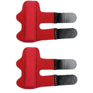 Finger splint , Trigger Finger Splint , Arthritis ​Injuries Splints Straightenin , Stabilize Arthritis Sprains , Adjustable Fixing Finger Fractures Splints, Finger Trigger Knuckle Protect 2 PCS(red)