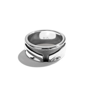 jewelili star wars™ fine jewelry the mandalorian™ women's ring silver and black rhodium