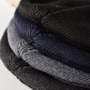 Fleece Hats for Men Windproof Stretchy Winter Knit Beanie Caps Outdoors Skiing Running Black