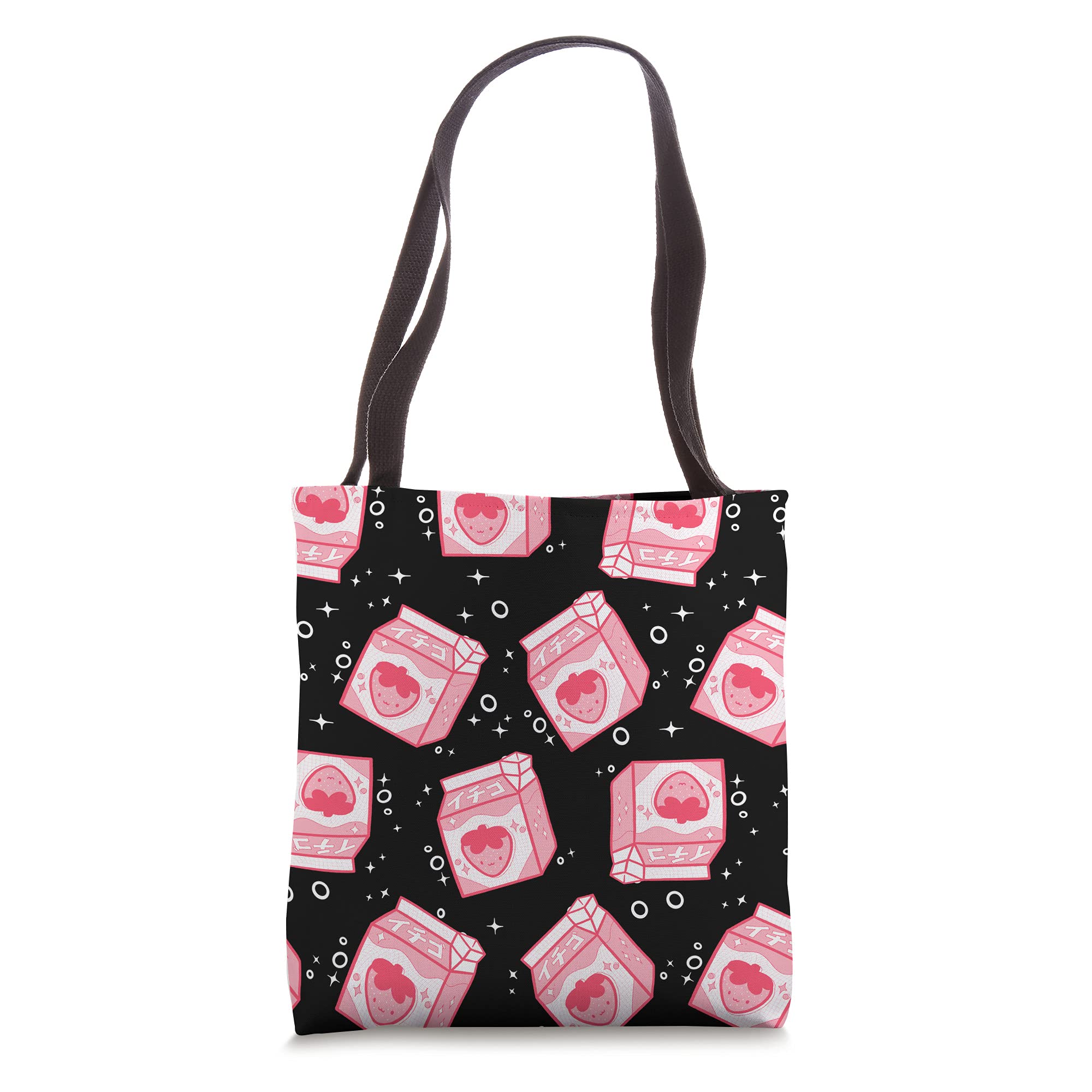 Aesthetic Strawberry Milk Japanese Anime Cute Tote Bag