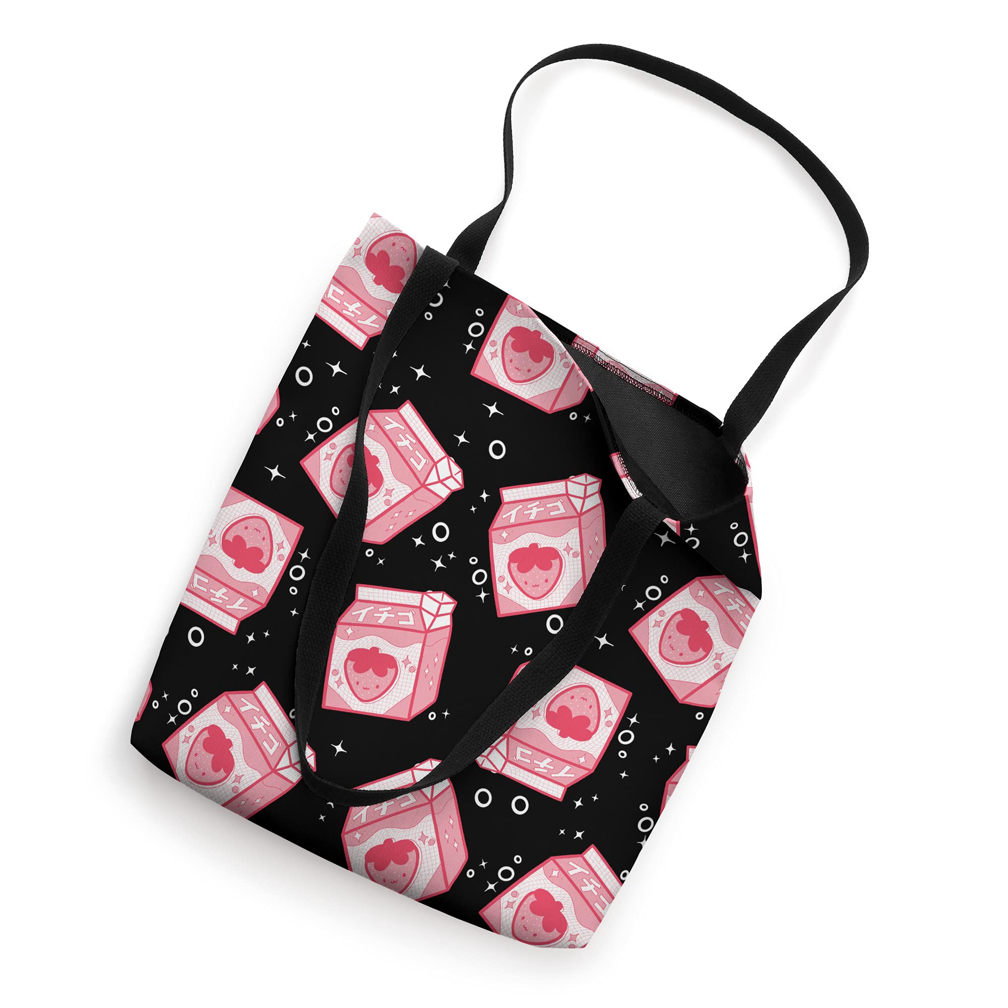 Aesthetic Strawberry Milk Japanese Anime Cute Tote Bag