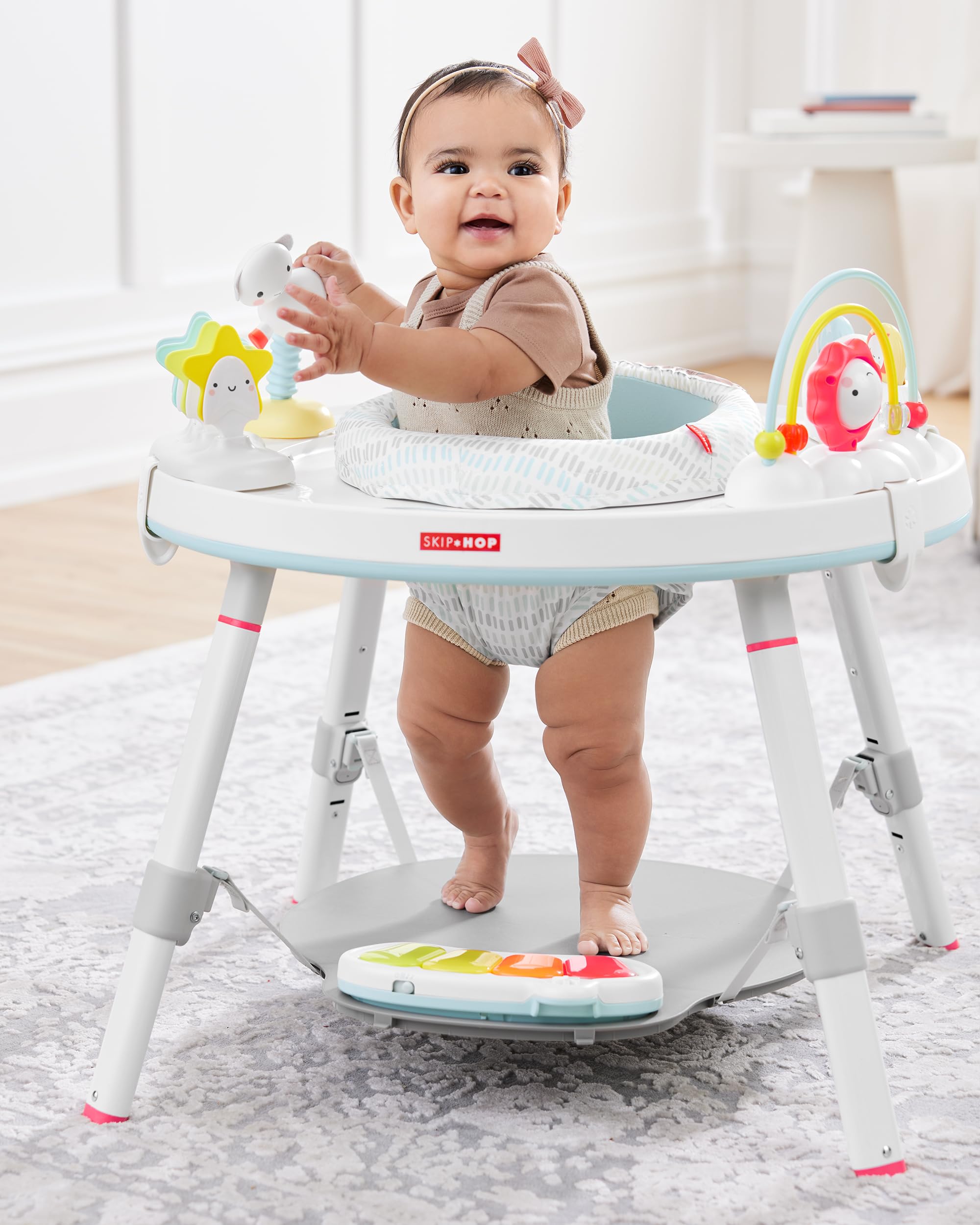 Skip Hop Baby 3-in-1 Grow with Me Set with Activity Center & Toddler Chairs, Silver Lining Cloud