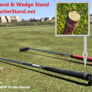 Golf Chipper and Putter Prop Stands – Hinged Putter Stand Cap Keeps Golf Club Shafts Off Ground – Putter Holder by HD Products (Ovesized)